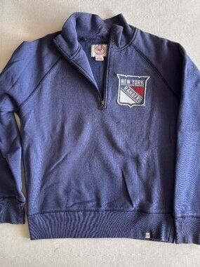 NY Rangers ’47 Brand Quarter-Zip Sweatshirt – Small – Very Good Condition